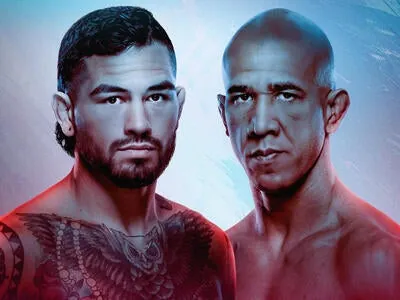 UFC middleweights Anthony Hernandez and Gregory Rod side by side on a blue and red background