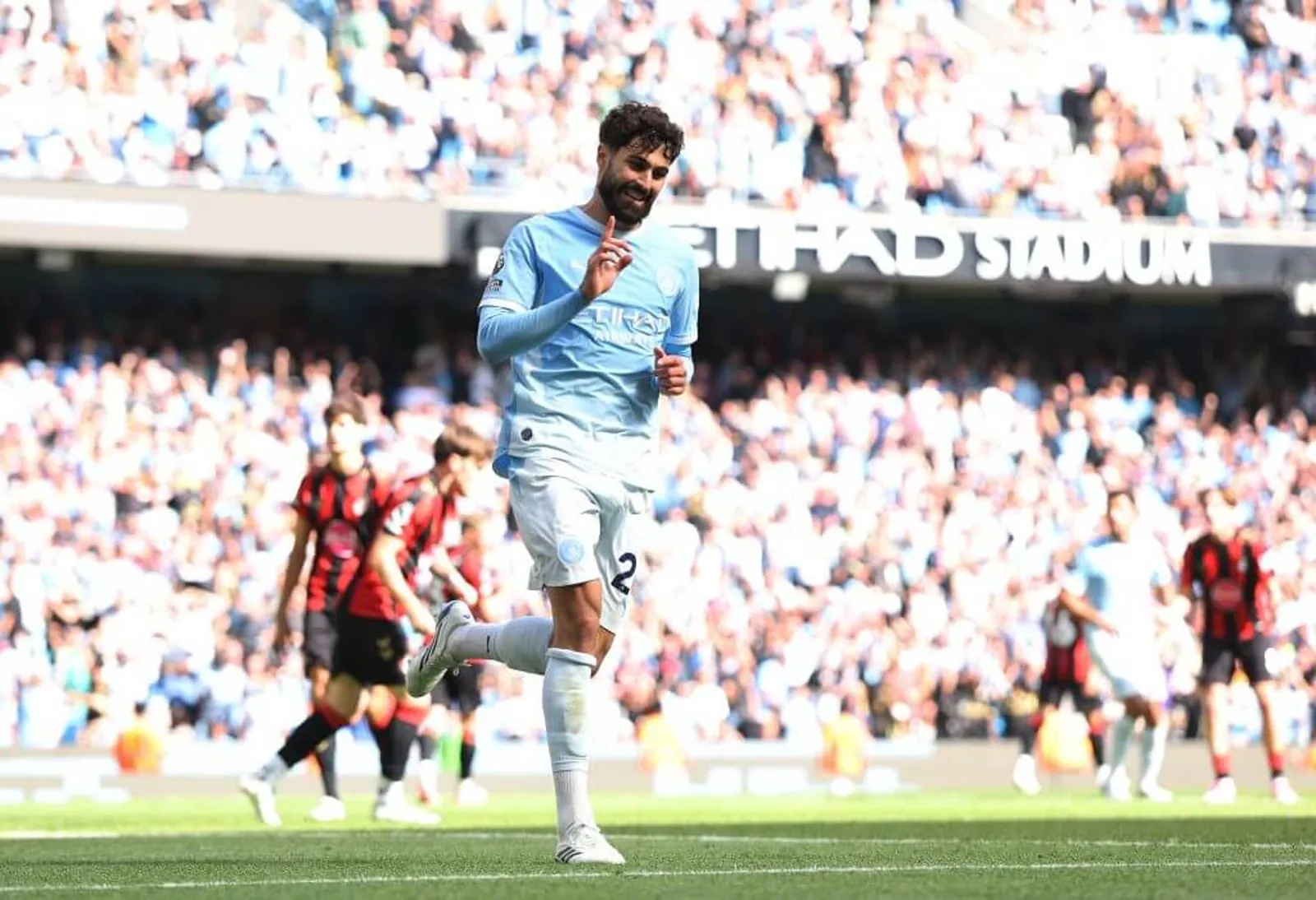 Josko Gvardiol celebrates City's winner against Bournemouth