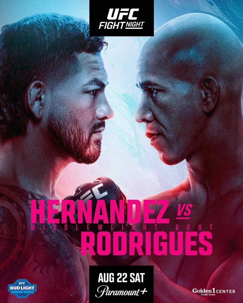 official graphic for UFC Fight Night: Hernandez vs Rodrigues