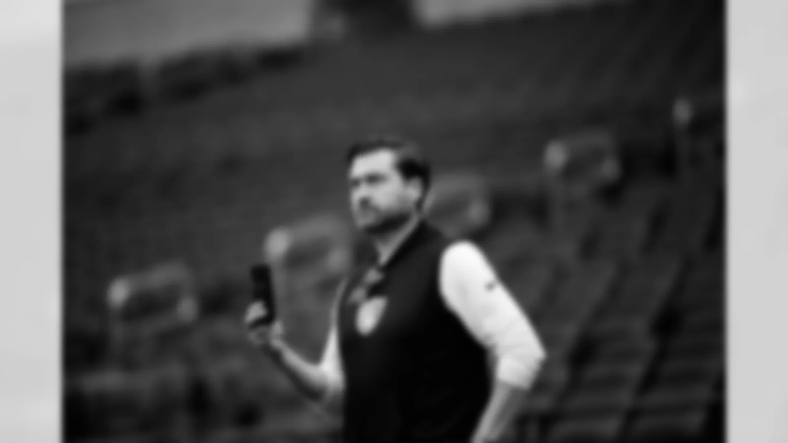 Las Vegas Raiders offensive coordinator Andrew Janocko on the field for practice at 2026 Training Camp at Allegiant Stadium.