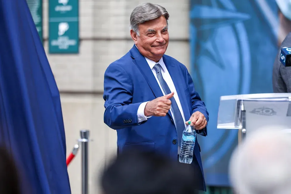 SEATTLE, WASHINGTON - APRIL 10: Rick Rizzs Voice of the Seattle Mariners gives a thumbs up to the audience before the unveiling of the Ichiro Suzuki statue before the game against the Houston Astros at T-Mobile Park on April 10, 2026 in Seattle, Washington. (Photo by Jack Compton/Getty Images) | Getty Images