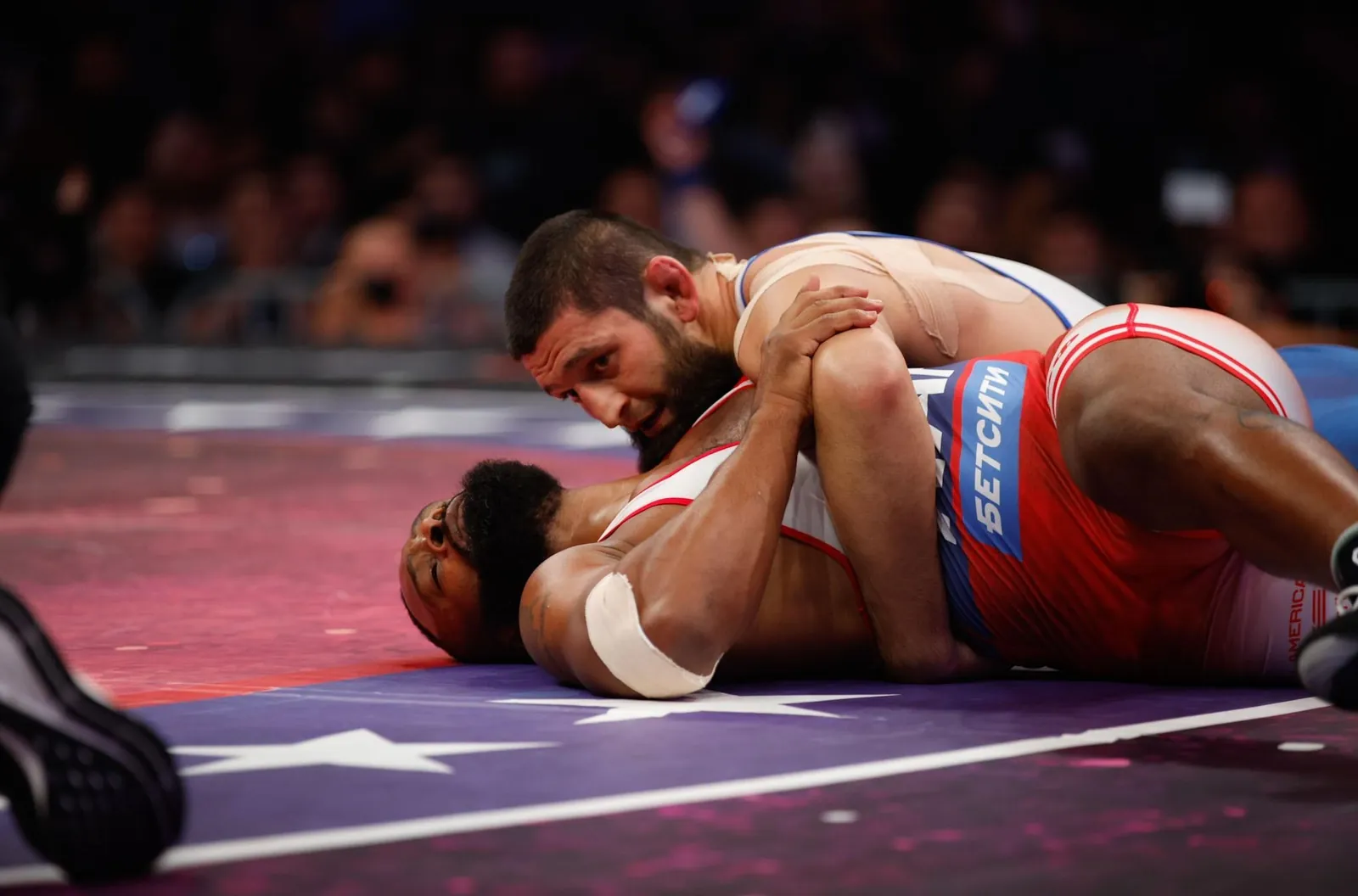 Khamzat Chimaev needs just 94 seconds to pin Tyron Woodley in RAF Moscow main event